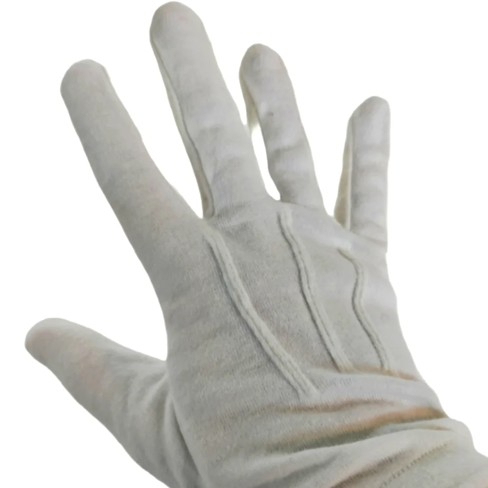 VINTAGE White Cotton Gloves Retro Formalwear Cosplay Costume Medium